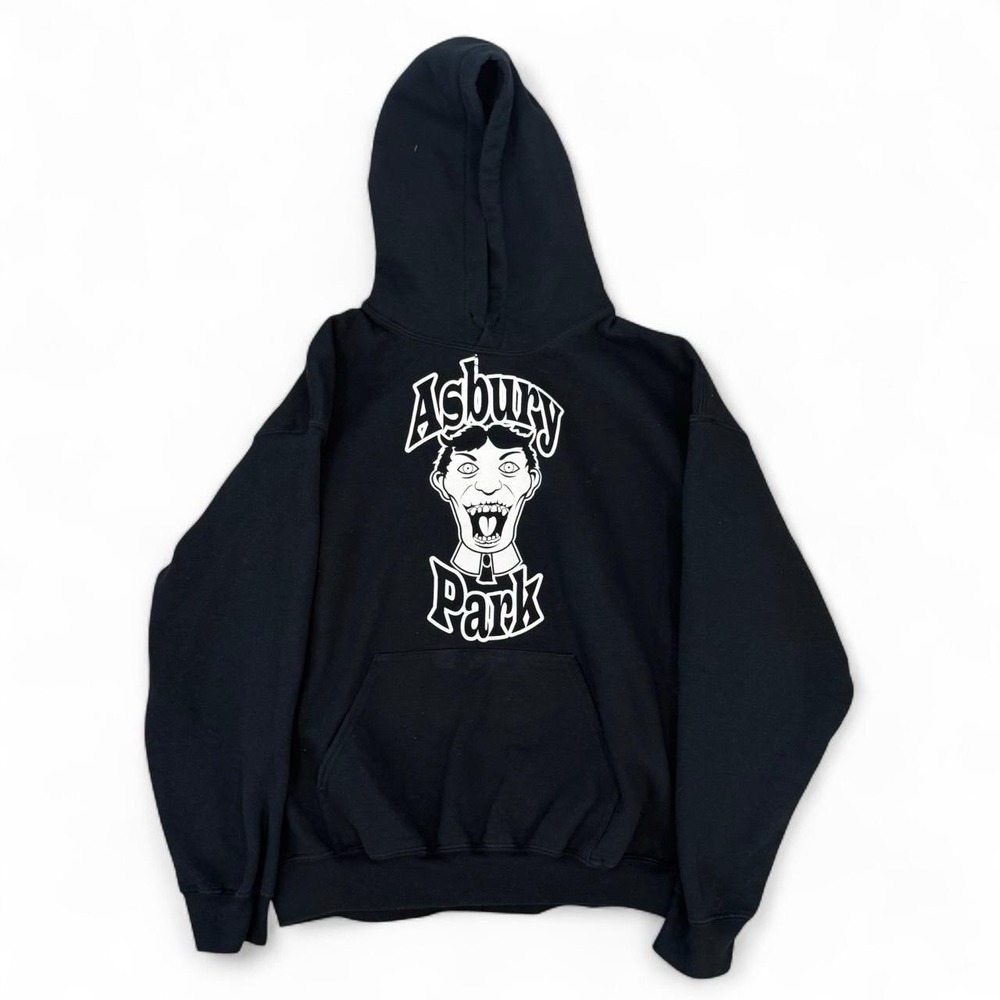 Asbury Park New Jersey Black Pullover Hoodie Adult Large Long Sleeve Sweatshirt